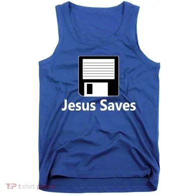 Jesus Saves Floppy Disk Tank Top