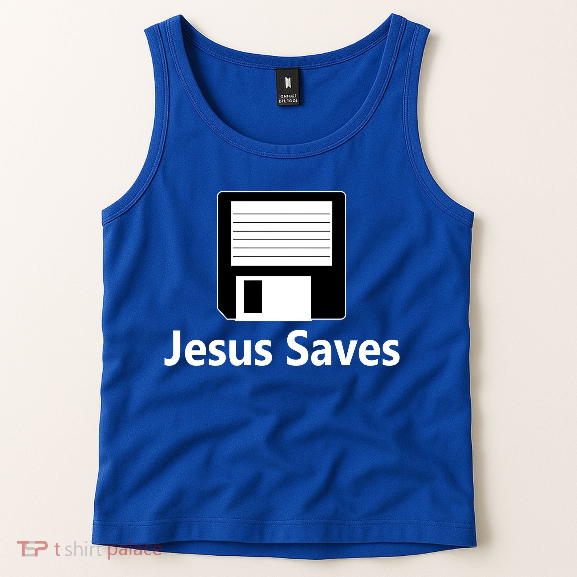 Jesus Saves Floppy Disk Tank Top