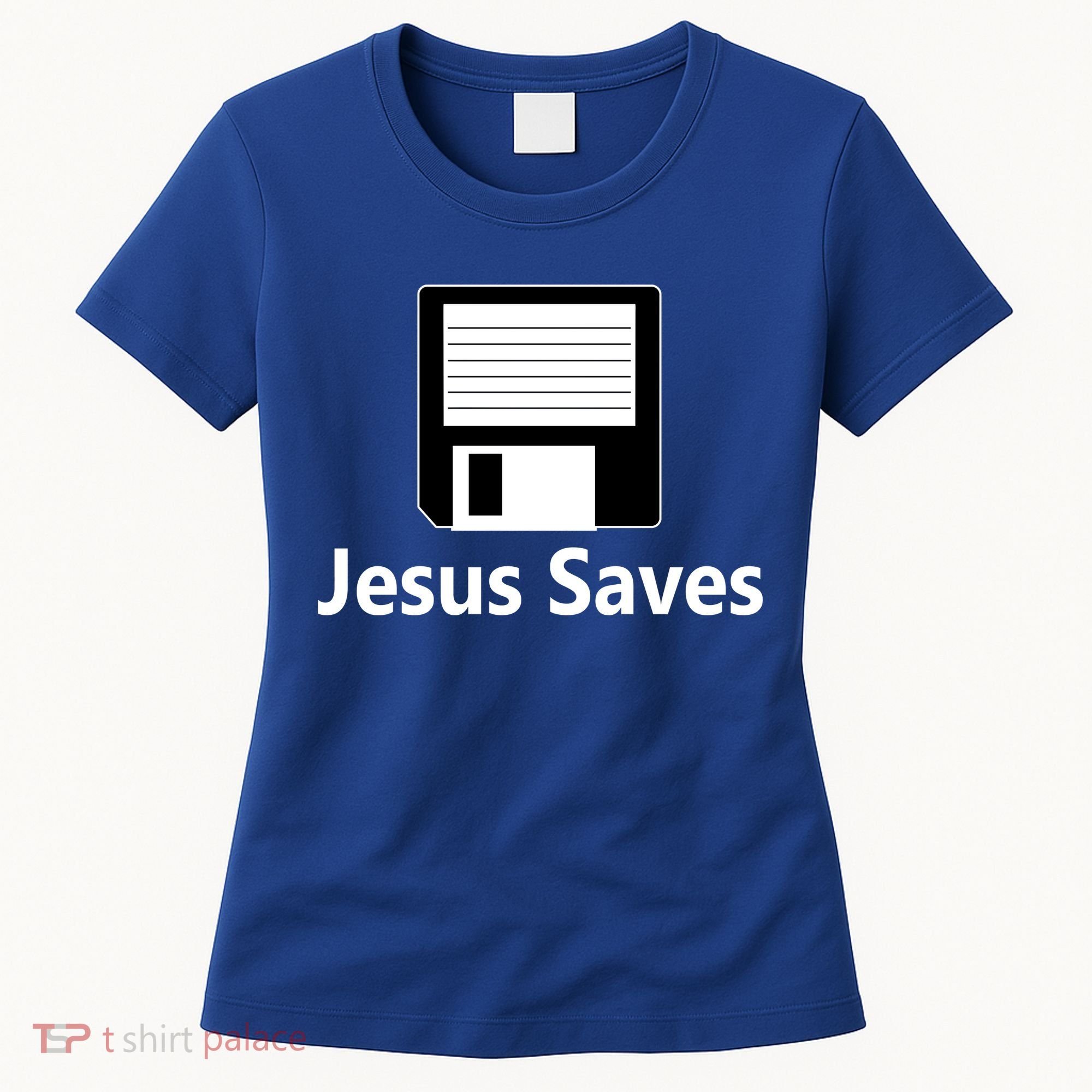 Jesus Saves Floppy Disk Women's T-Shirt