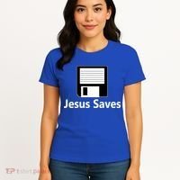 Jesus Saves Floppy Disk Women's T-Shirt thumb 4