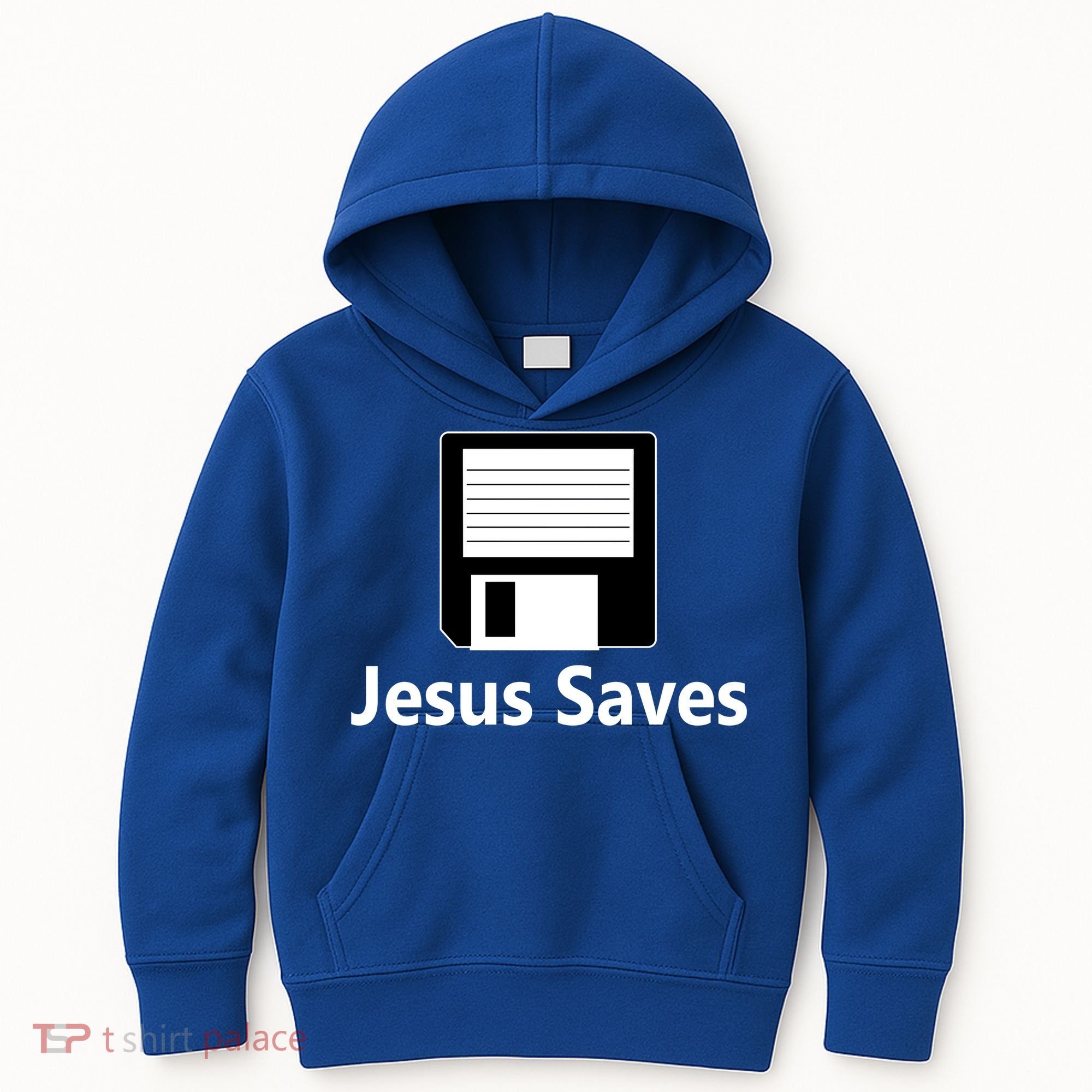 Jesus Saves Floppy Disk Kids Hoodie