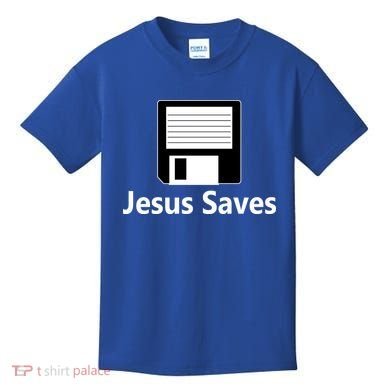 Jesus Saves Floppy Disk Kids T-Shirt