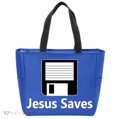 Jesus Saves Floppy Disk Tote Bag