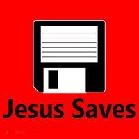 Jesus Saves Floppy Disk Santa Hat thumb 1