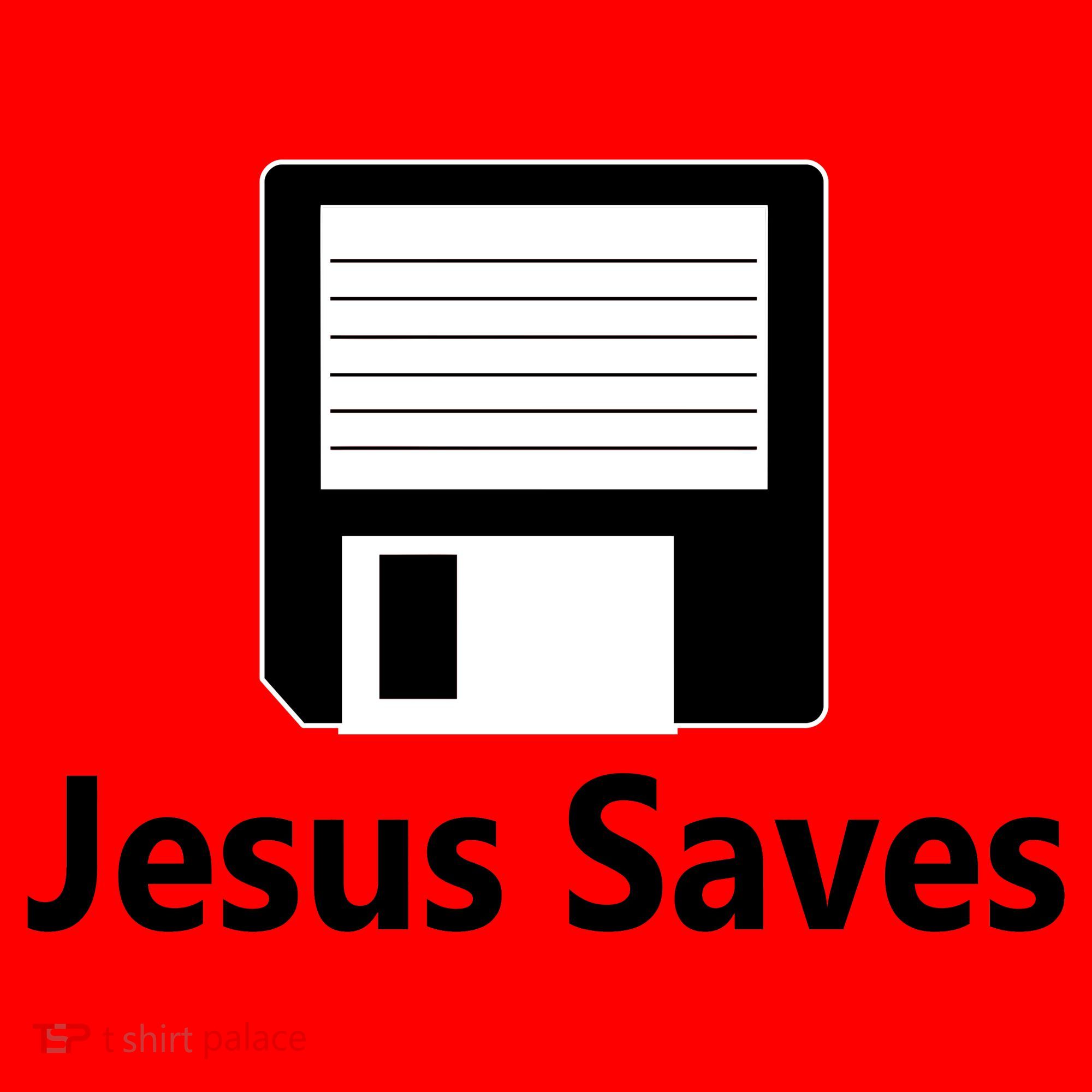 Jesus Saves Floppy Disk Santa Hat