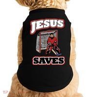 Jesus Saves Hockey Goalie Doggie Tank thumb 0