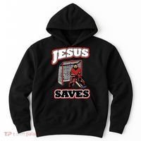 Jesus Saves Hockey Goalie Hoodie thumb 0