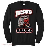 Jesus Saves Hockey Goalie Sweatshirt thumb 0