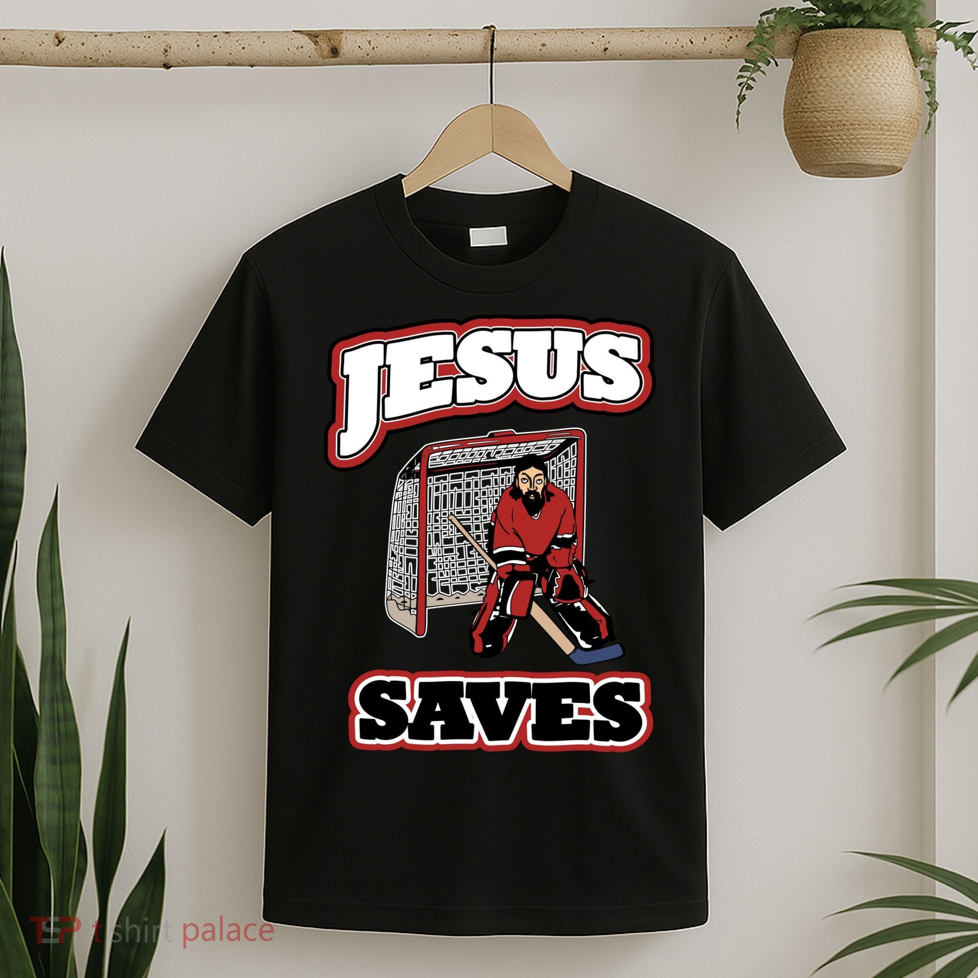 Jesus Saves Hockey Goalie T-Shirt
