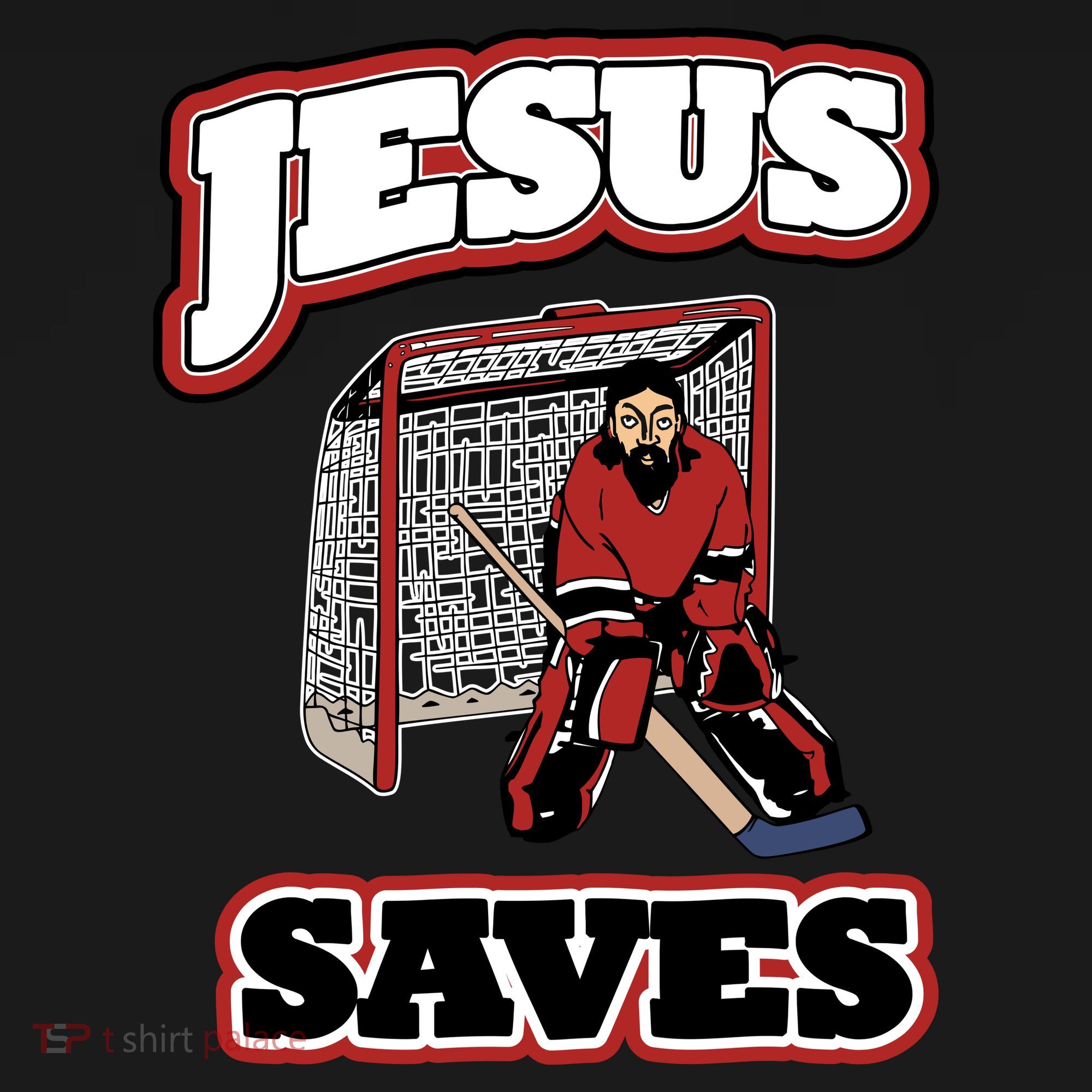 Jesus Saves Hockey Goalie T-Shirt