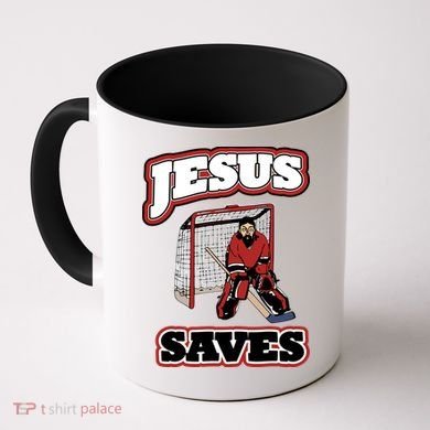 Jesus Saves Hockey Goalie Coffee Mug