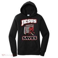 Jesus Saves Hockey Goalie Women's Hoodie thumb 0