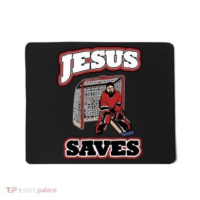 Jesus Saves Hockey Goalie Mousepad