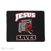Jesus Saves Hockey Goalie Mousepad thumb 0
