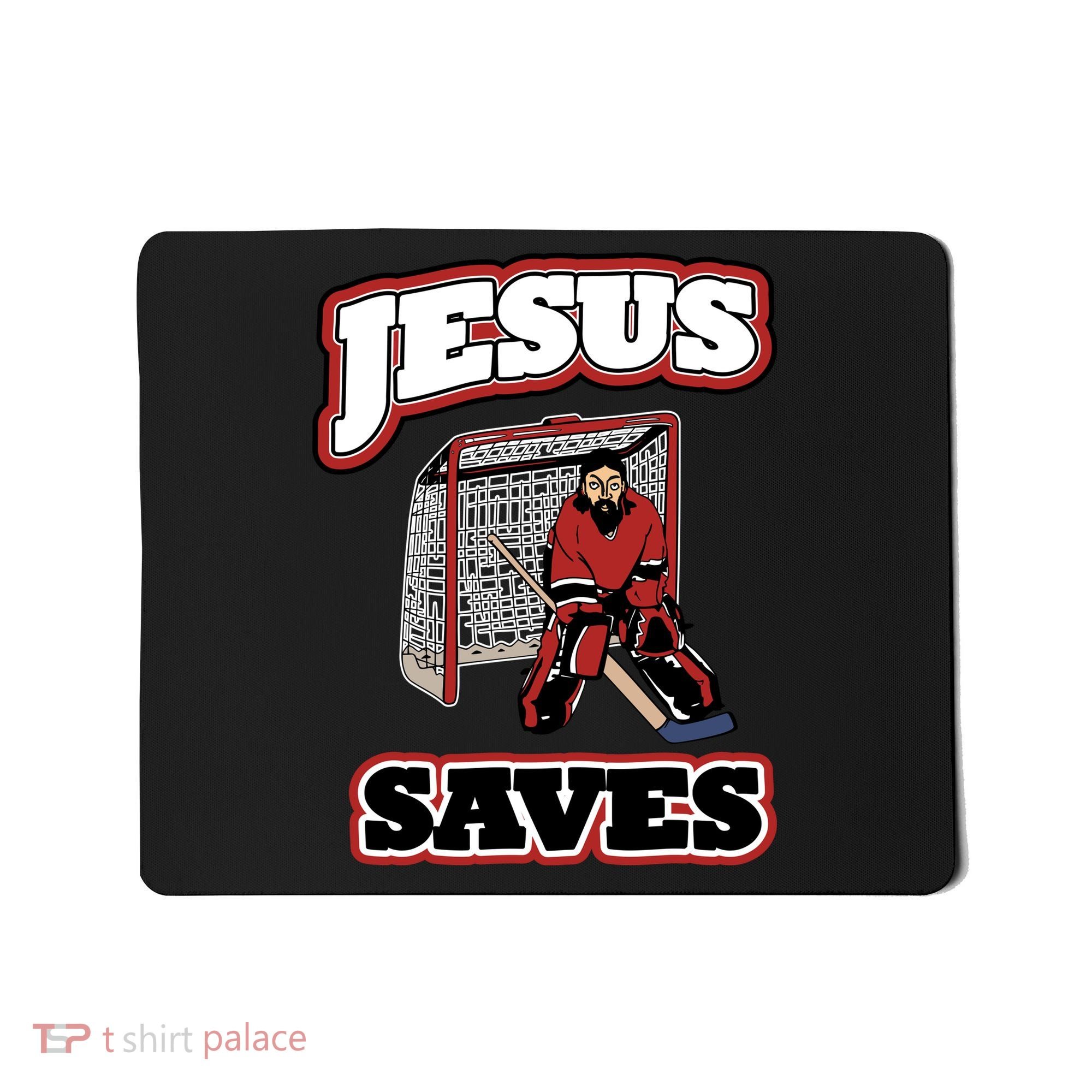 Jesus Saves Hockey Goalie Mousepad