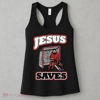 Jesus Saves Hockey Goalie Women's Tank Top thumb 3