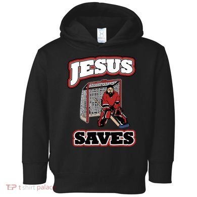 Jesus Saves Hockey Goalie Toddler Hoodie