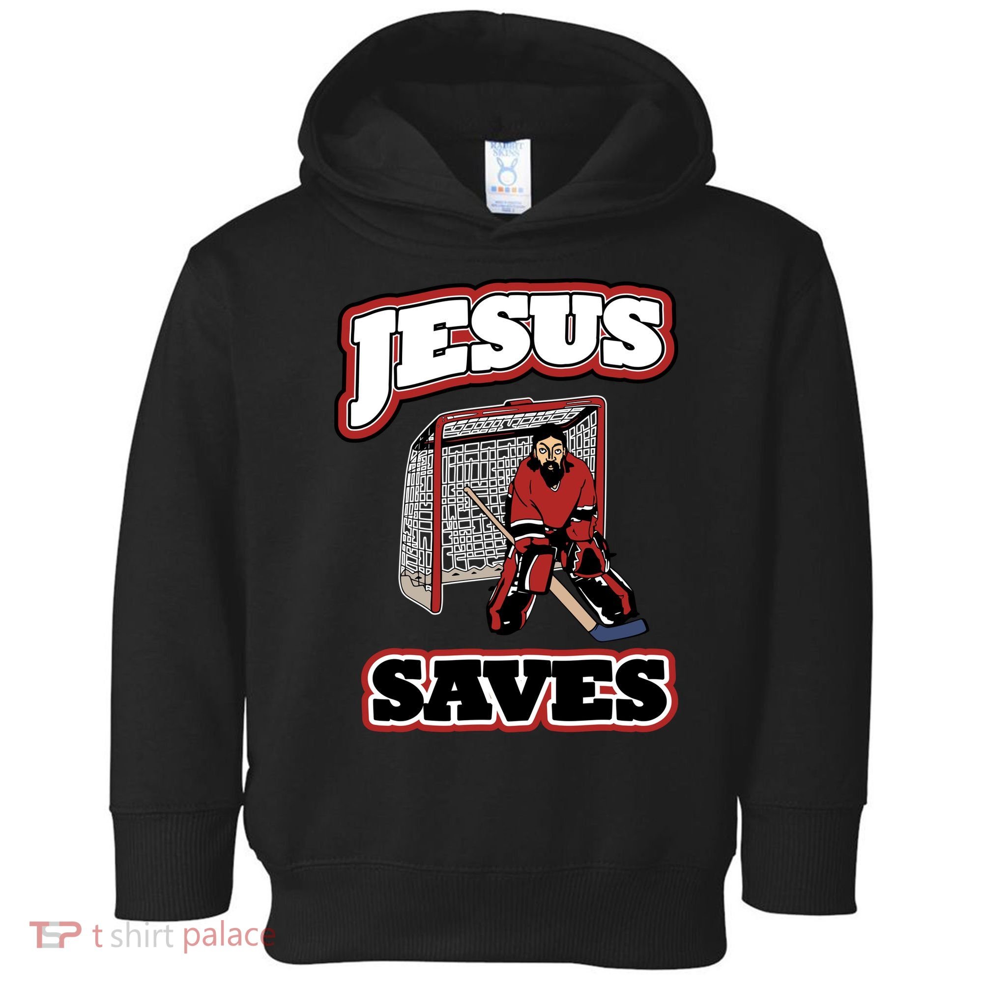 Jesus Saves Hockey Goalie Toddler Hoodie