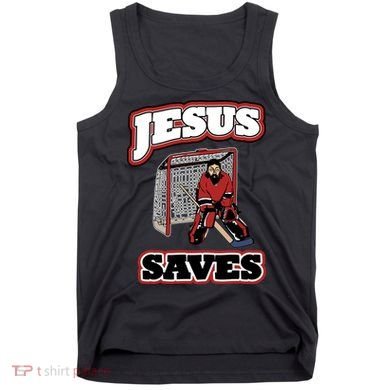Jesus Saves Hockey Goalie Tank Top