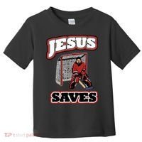 Jesus Saves Hockey Goalie Toddler T-Shirt thumb 0