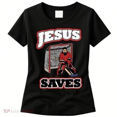 Jesus Saves Hockey Goalie Women's T-Shirt