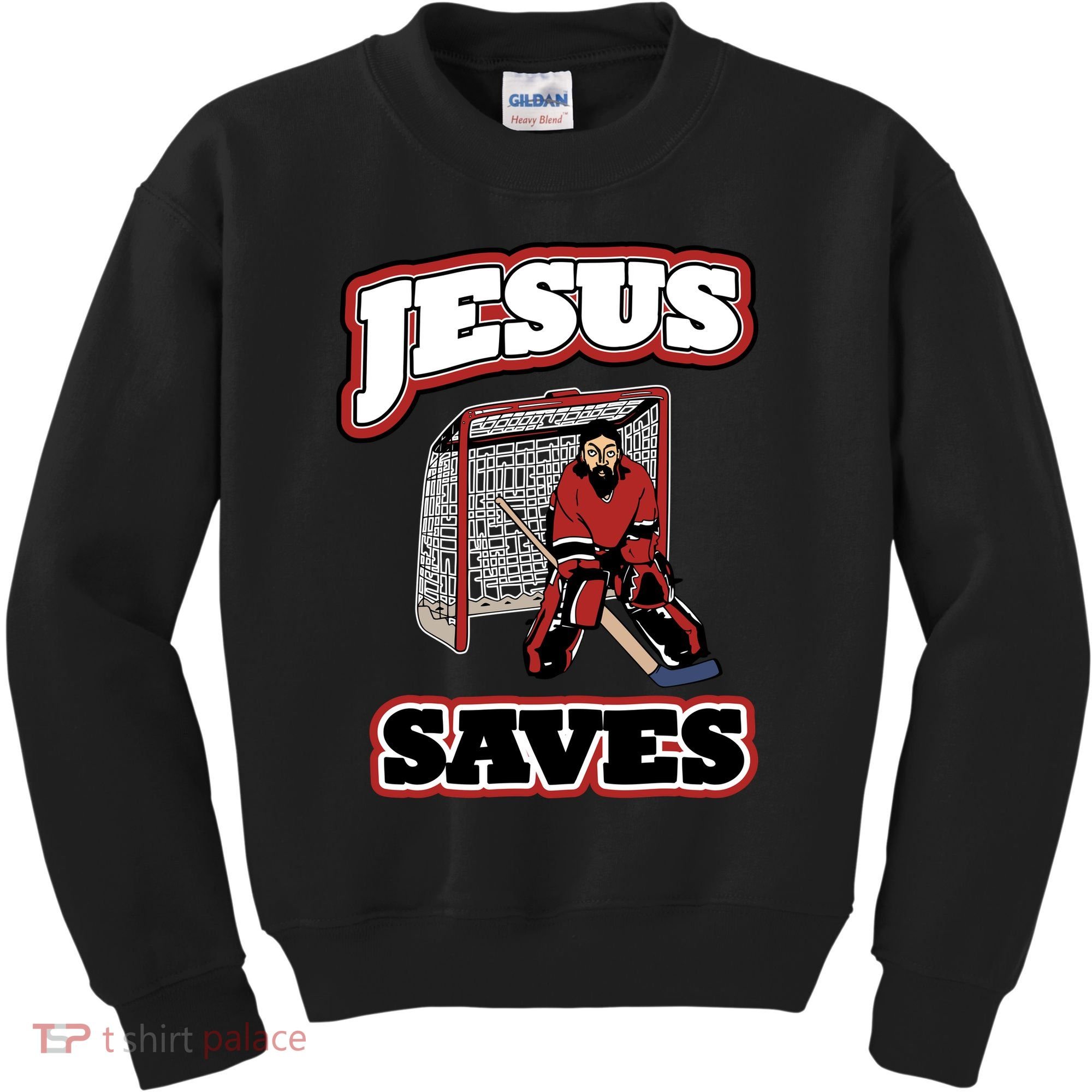 Jesus Saves Hockey Goalie Kids Sweatshirt