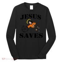Jesus Saves Soccer Goalie Long Sleeve Shirt thumb 0