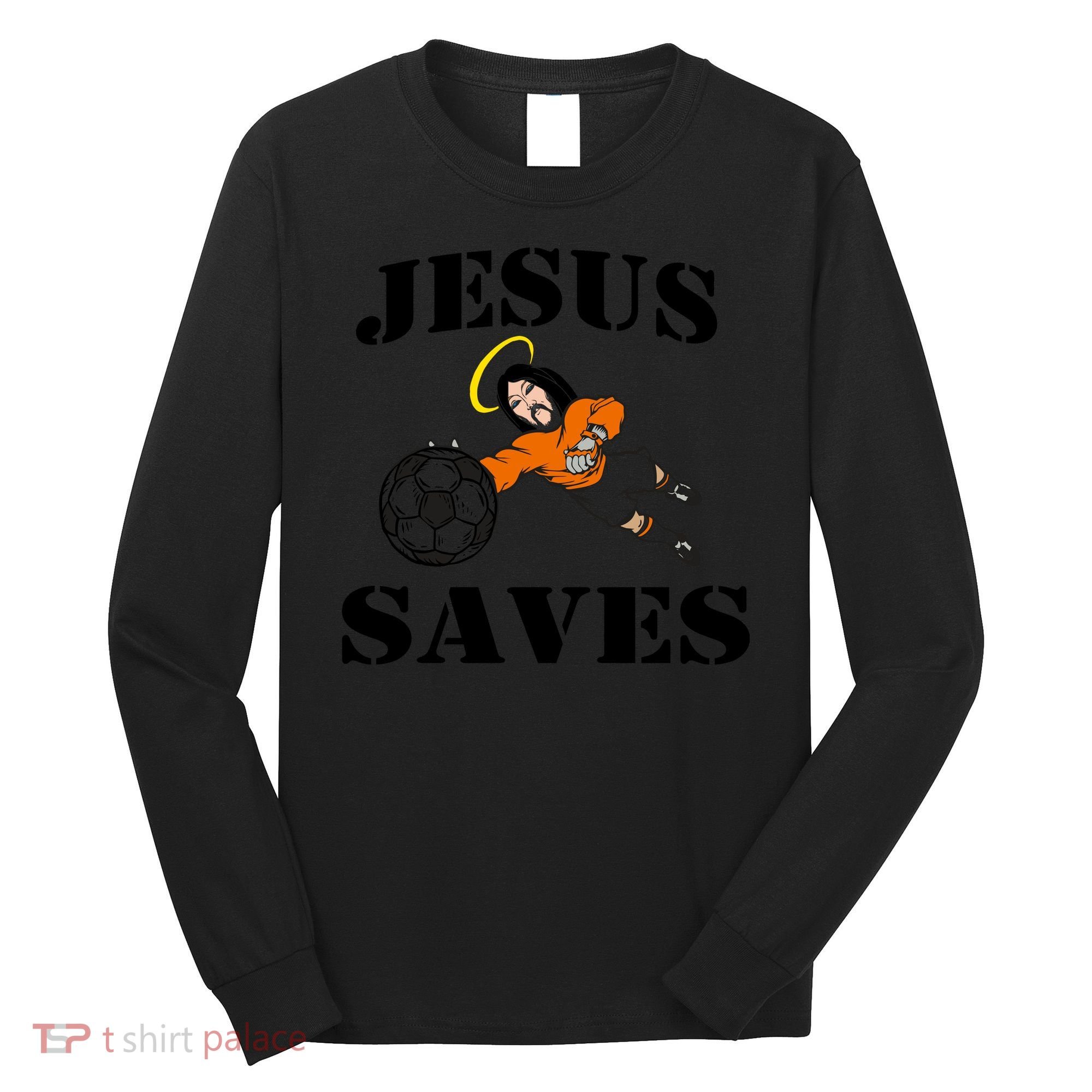 Jesus Saves Soccer Goalie Long Sleeve Shirt