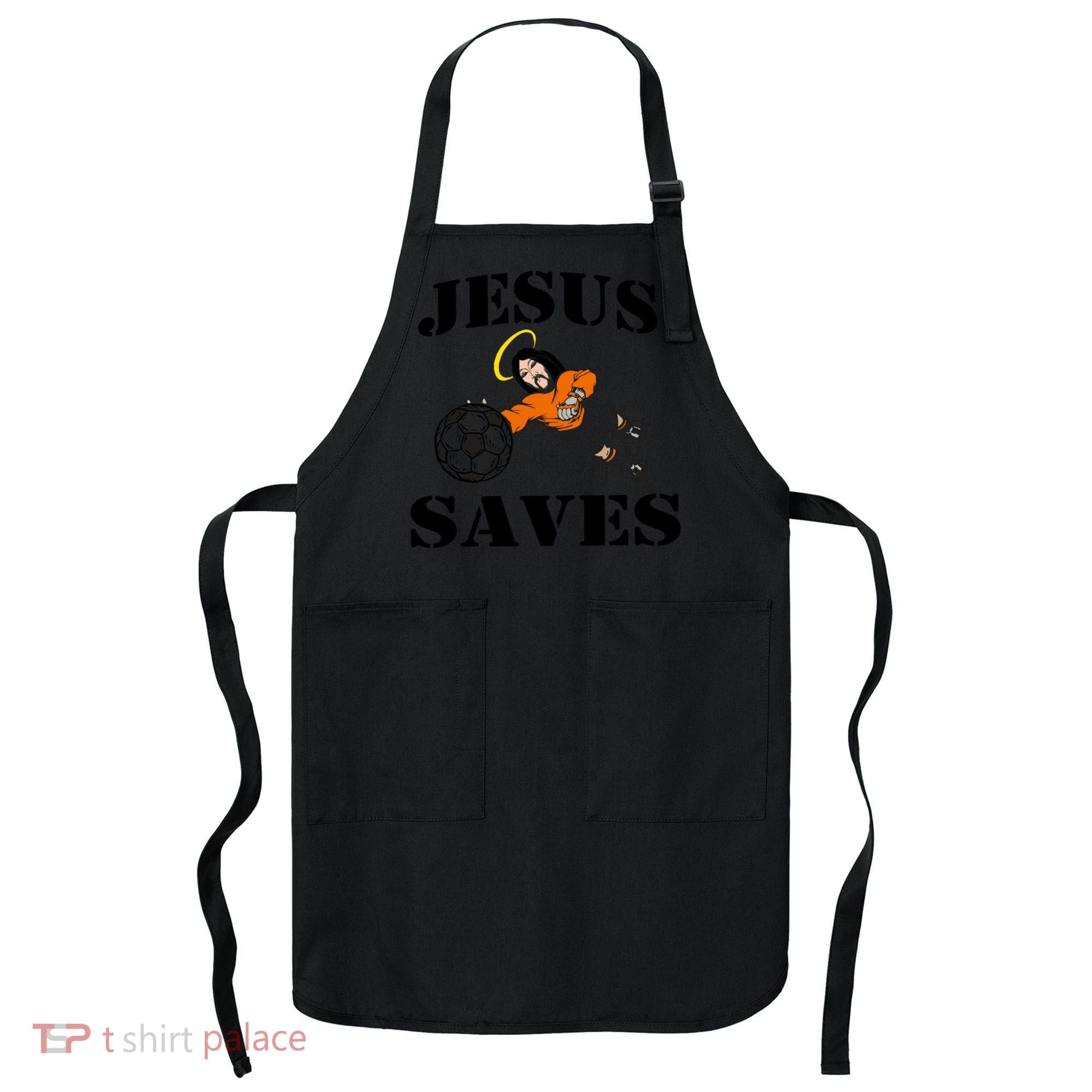 Jesus Saves Soccer Goalie Apron