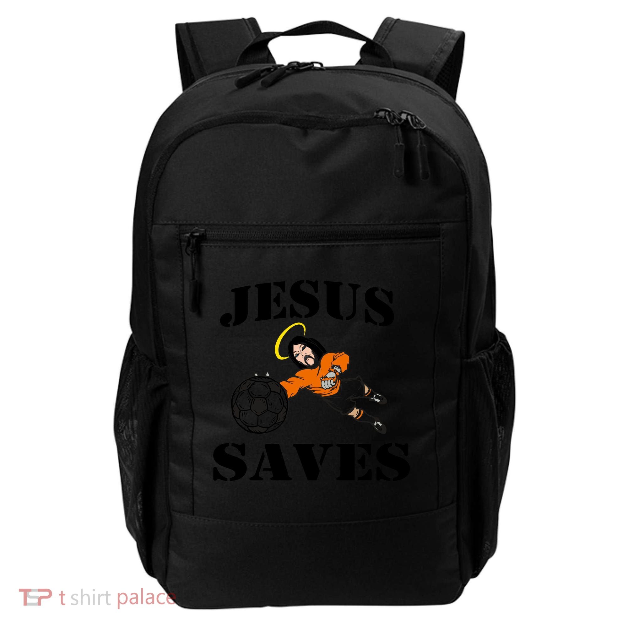 Jesus Saves Soccer Goalie Backpack