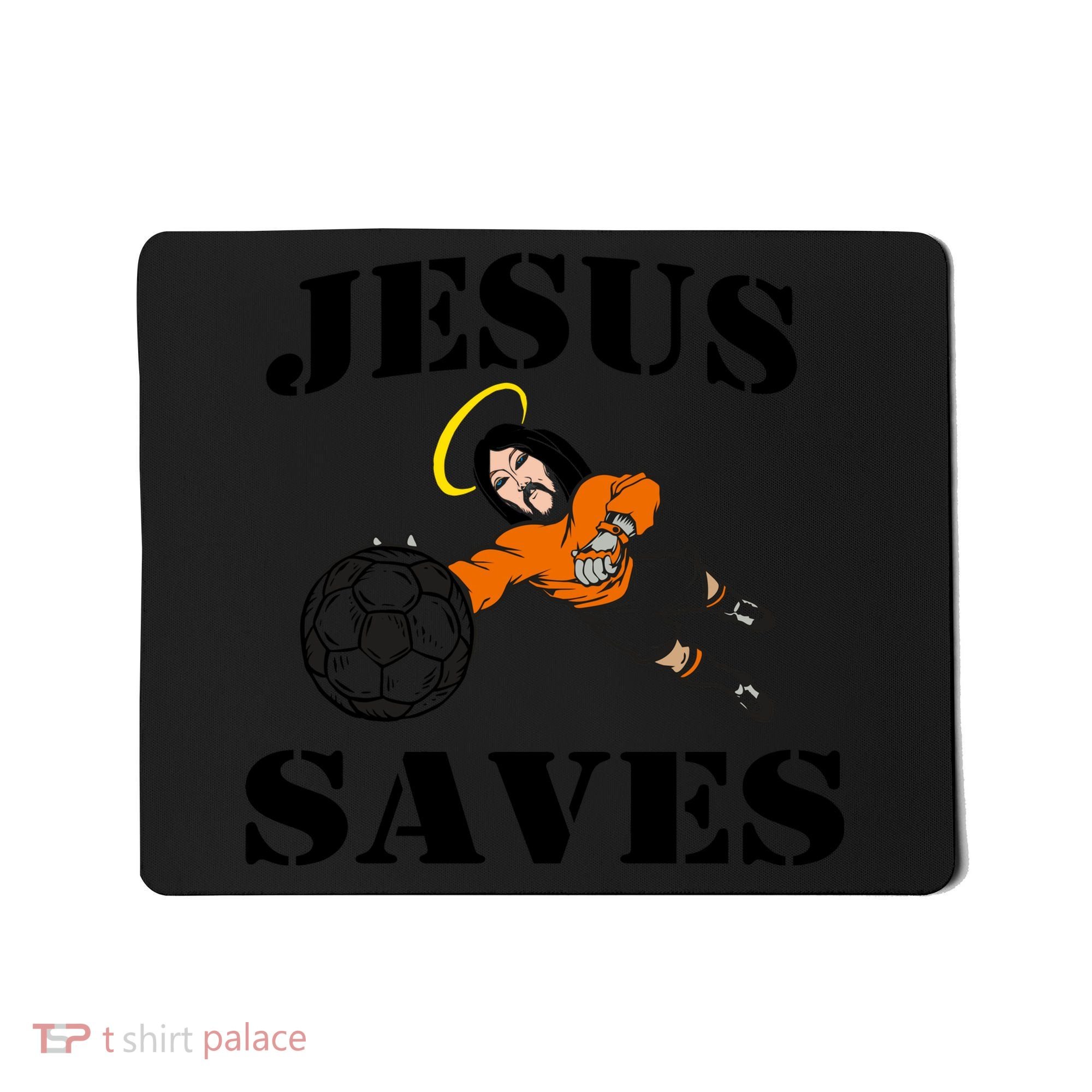Jesus Saves Soccer Goalie Mousepad