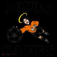 Jesus Saves Soccer Goalie Mousepad thumb 1