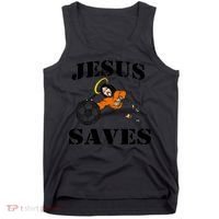 Jesus Saves Soccer Goalie Tank Top thumb 0