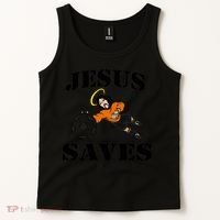 Jesus Saves Soccer Goalie Tank Top thumb 2