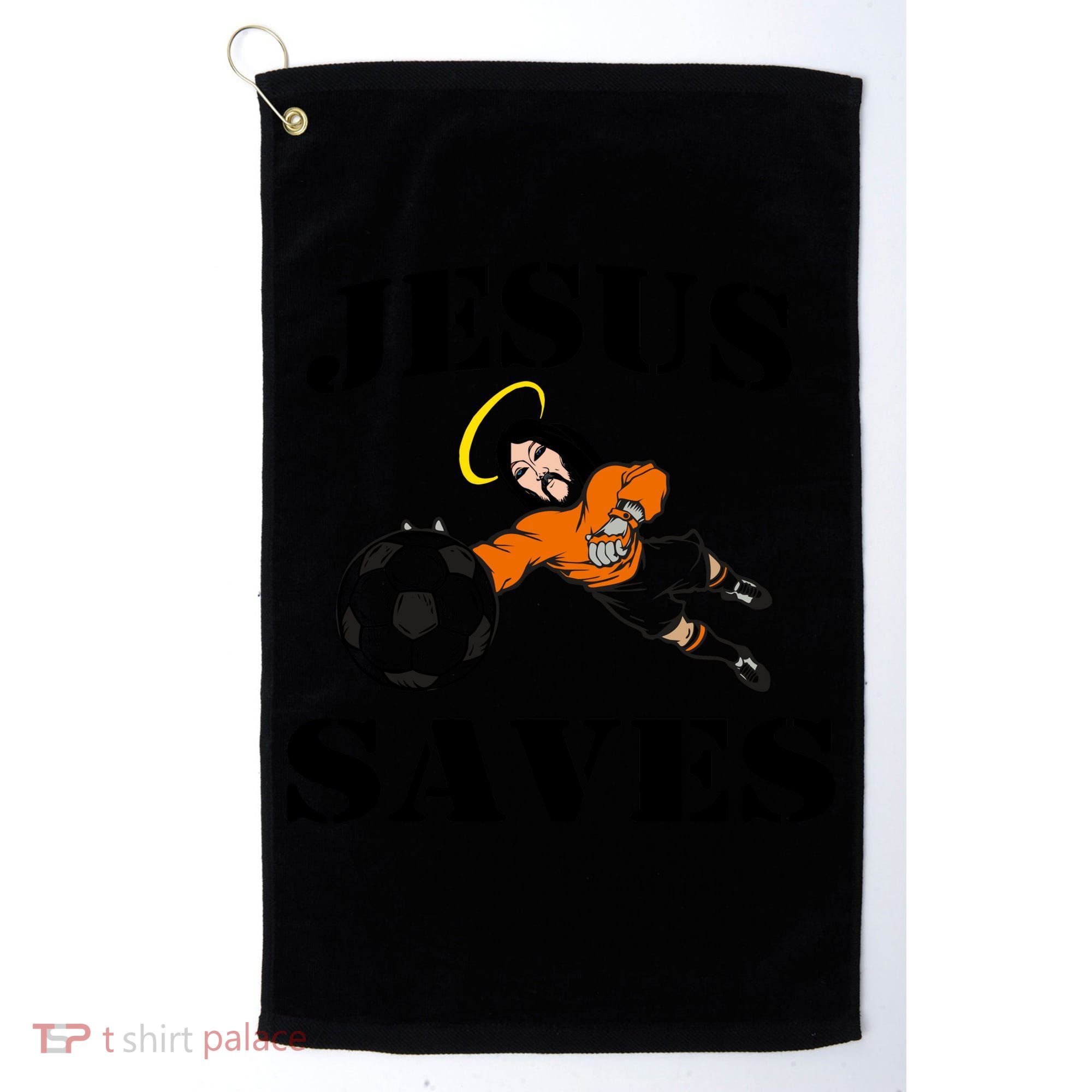 Jesus Saves Soccer Goalie Golf Towel