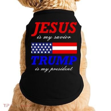 Jesus Savior Trump President Doggie Tank