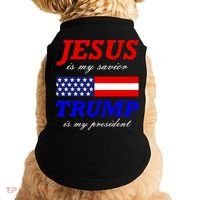 Jesus Savior Trump President Doggie Tank thumb 0