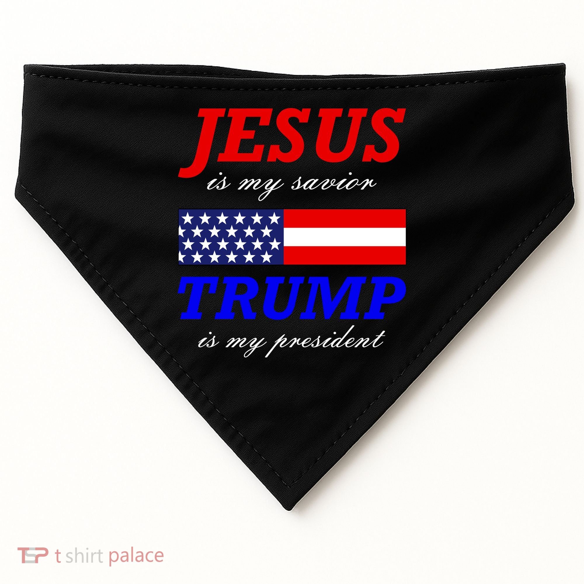 Jesus Savior Trump President USA-Made Doggie Bandana