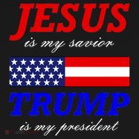 Jesus Savior Trump President USA-Made Doggie Bandana thumb 2