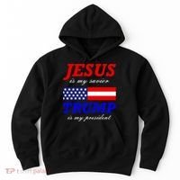 Jesus Savior Trump President Hoodie thumb 0