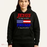 Jesus Savior Trump President Hoodie thumb 5