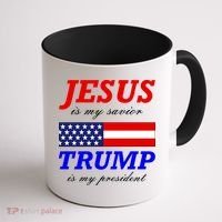 Jesus Savior Trump President Coffee Mug thumb 1