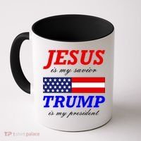 Jesus Savior Trump President Coffee Mug thumb 0