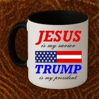 Jesus Savior Trump President Coffee Mug thumb 2