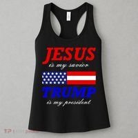 Jesus Savior Trump President Women's Tank Top thumb 3