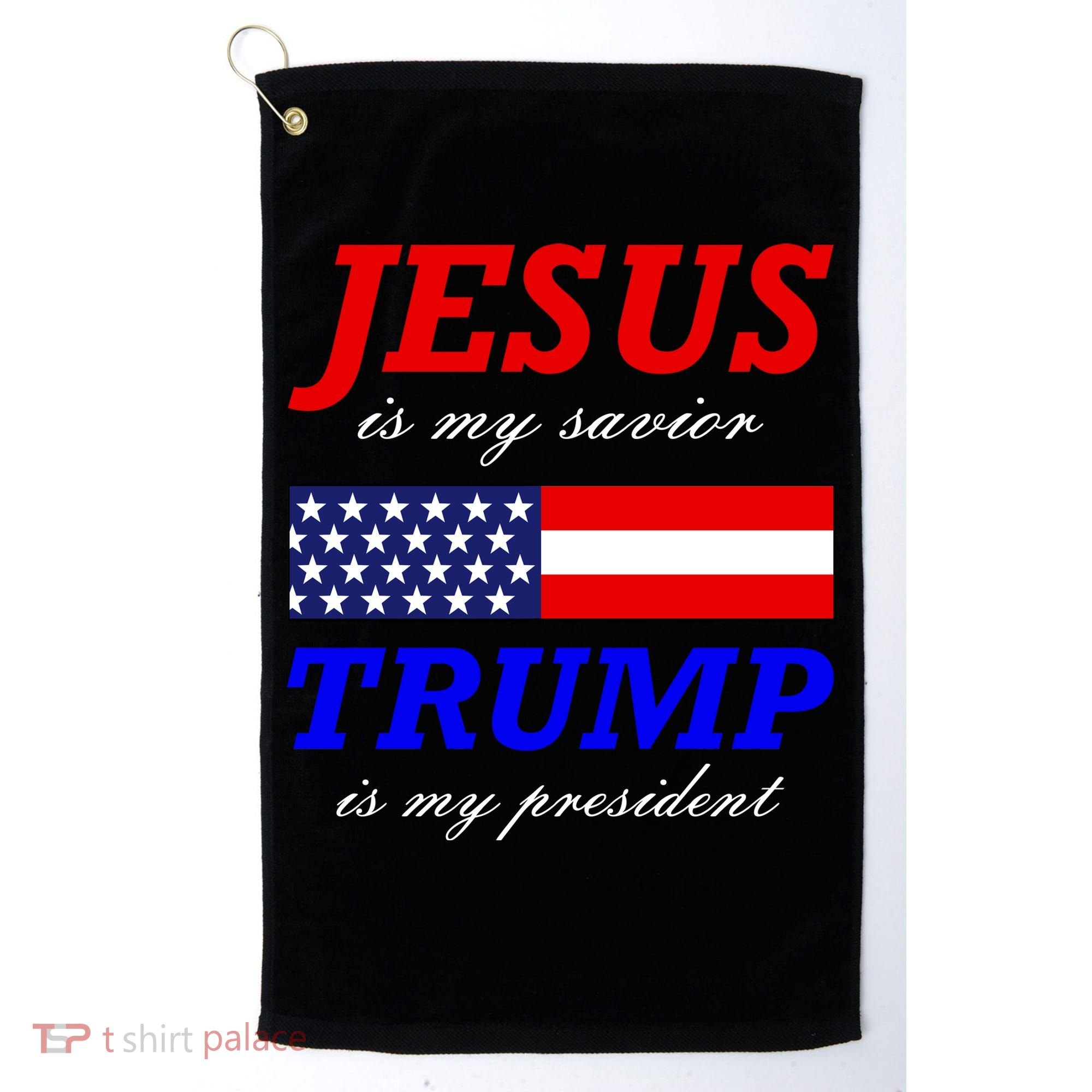 Jesus Savior Trump President Golf Towel