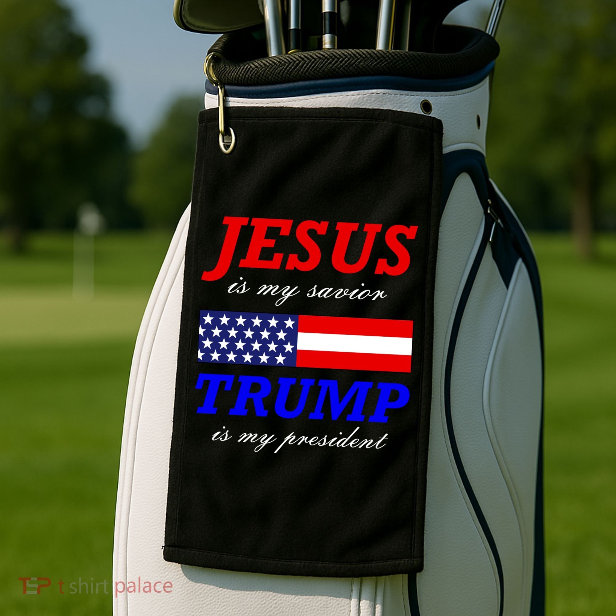 Jesus Savior Trump President Golf Towel