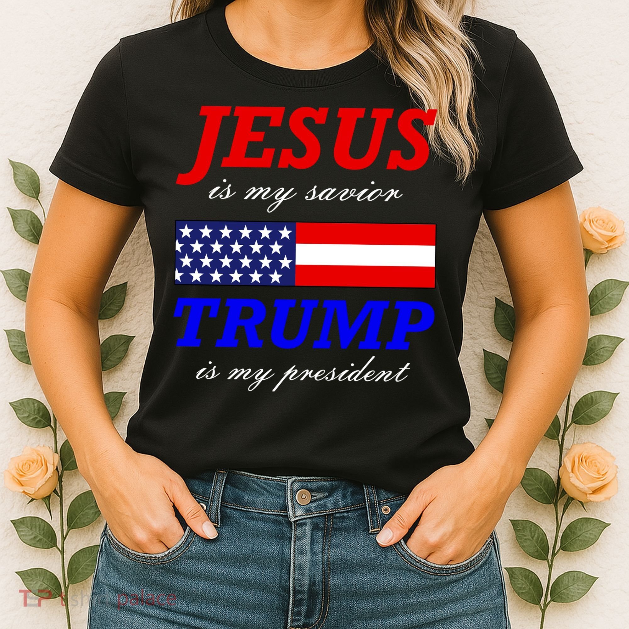 Jesus Savior Trump President Women's T-Shirt