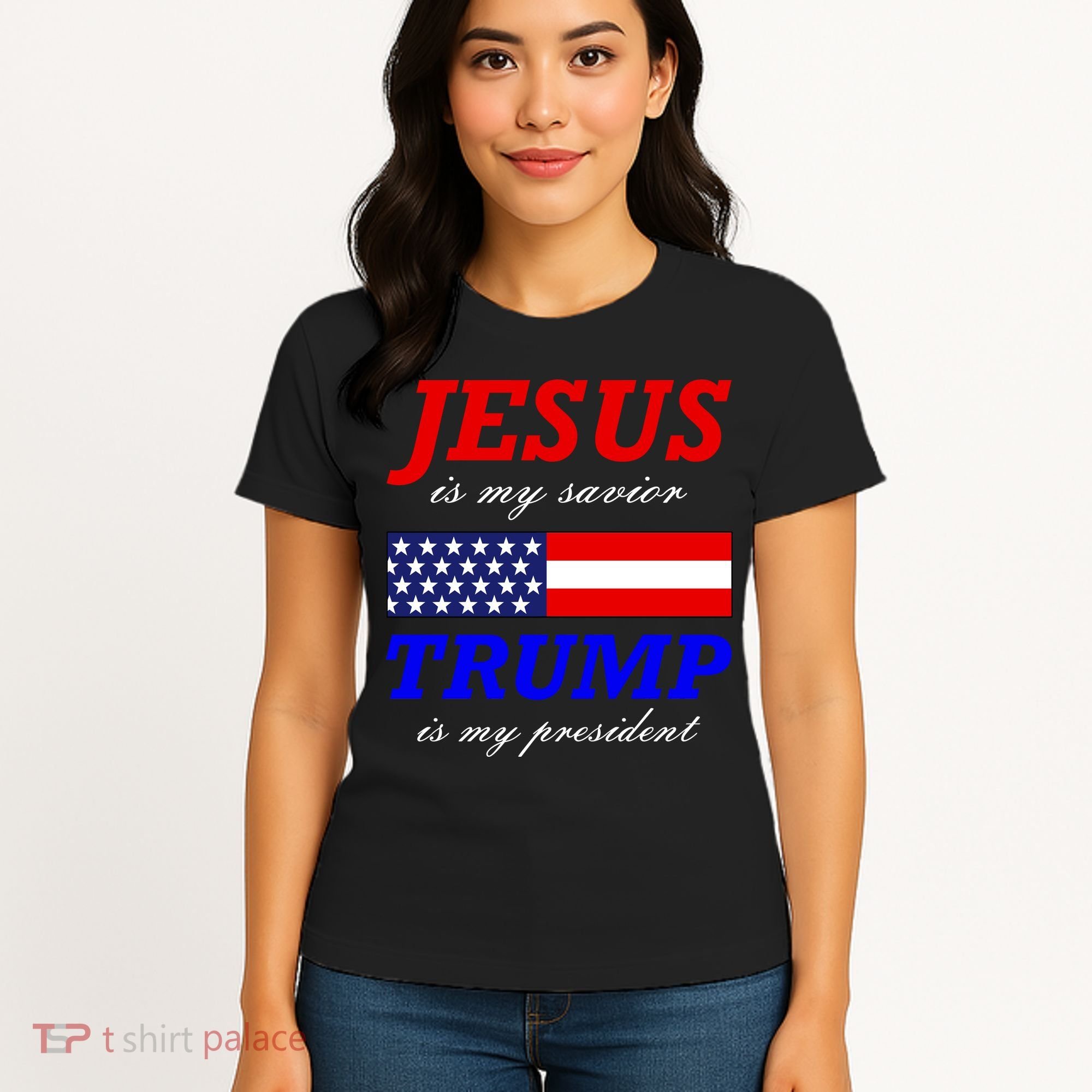 Jesus Savior Trump President Women's T-Shirt
