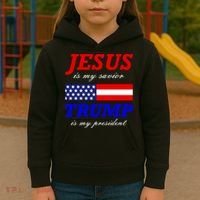 Jesus Savior Trump President Kids Hoodie thumb 3